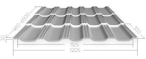 Металлочерепица Германо листовая