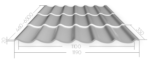 Металлочерепица СуперМонтеррей листовая