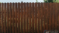 Штакетник металлический Европланка, Тёмное дерево