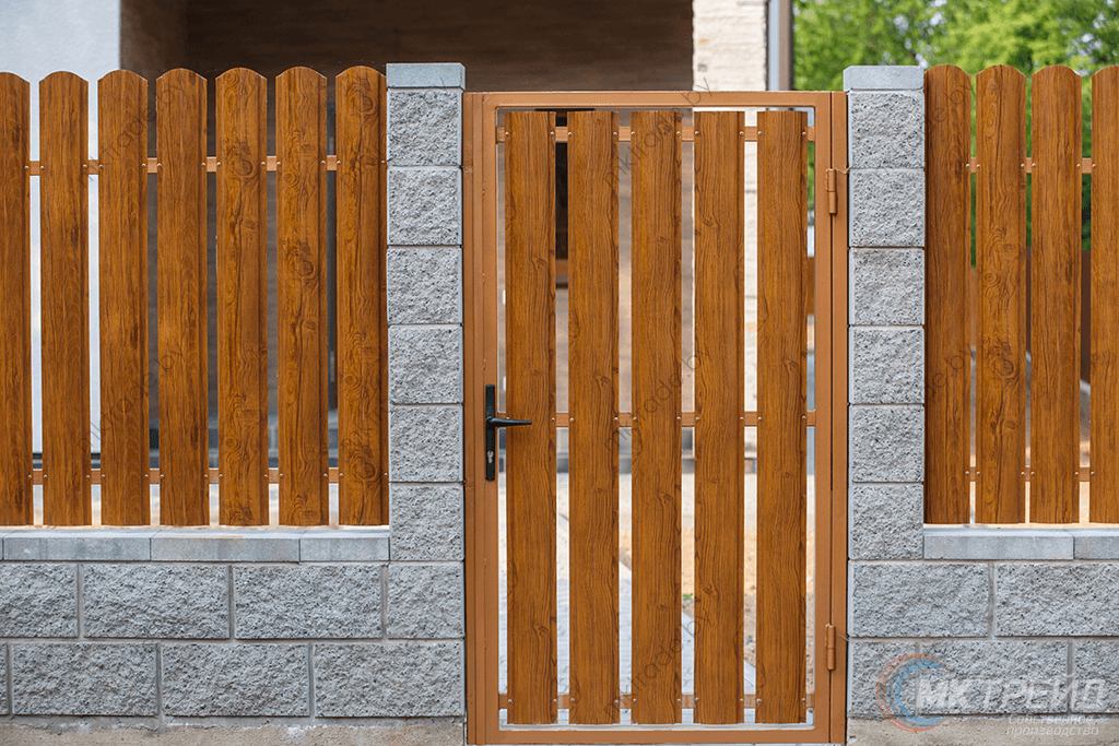 Штакетник металлический Европланка, Светлое дерево