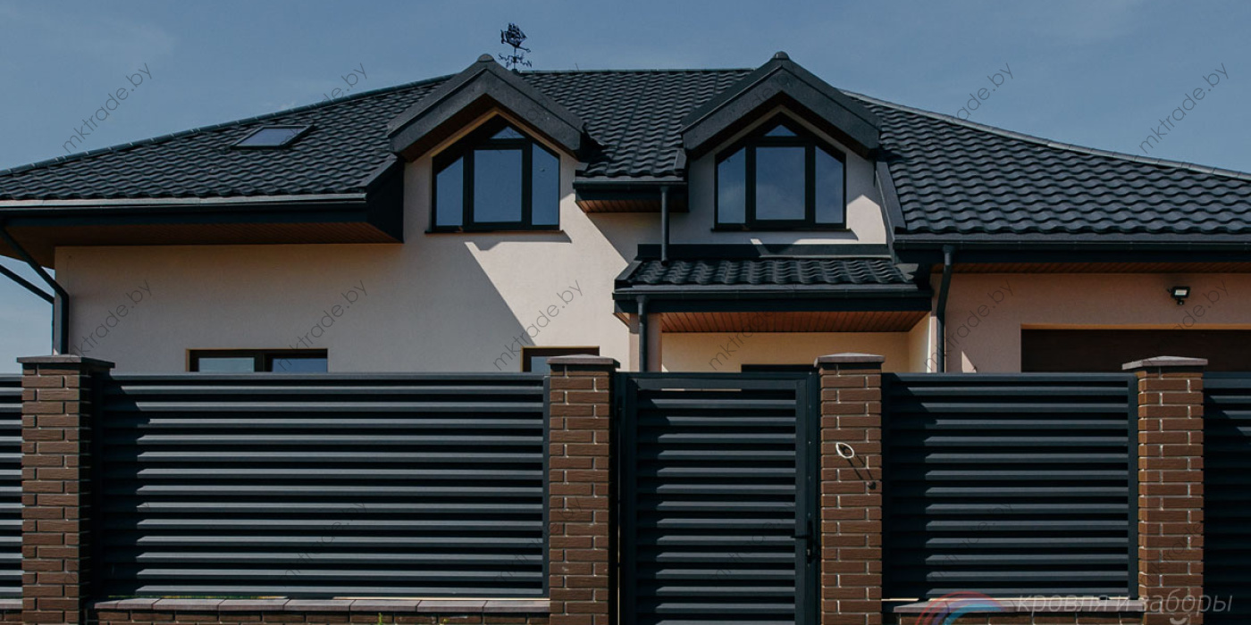 Забор-Жалюзи, цвет RAL 7024 (серый графит) МАТ