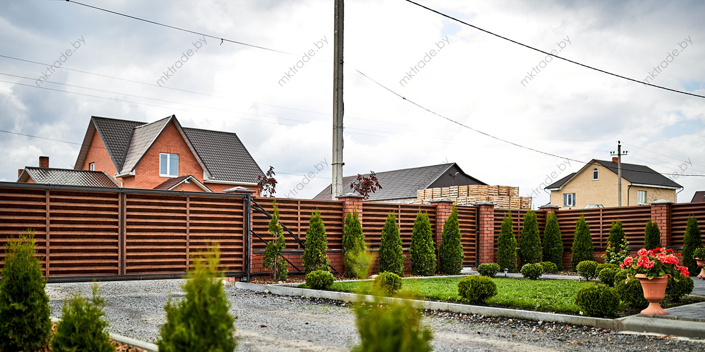 Забор-жалюзи Ultra, Тёмный Дуб