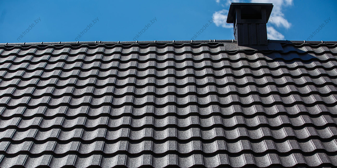 Металлочерепица НОРДО  ®, цвет 8019 (серо-коричневый) КВАРЦ