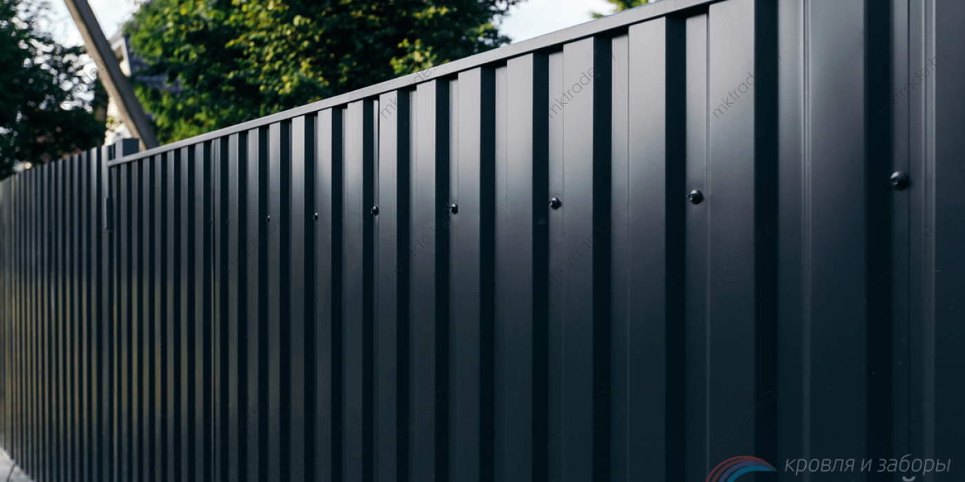 Профнастил МП20, цвет 7024 (серый графит) ГЛЯНЕЦ