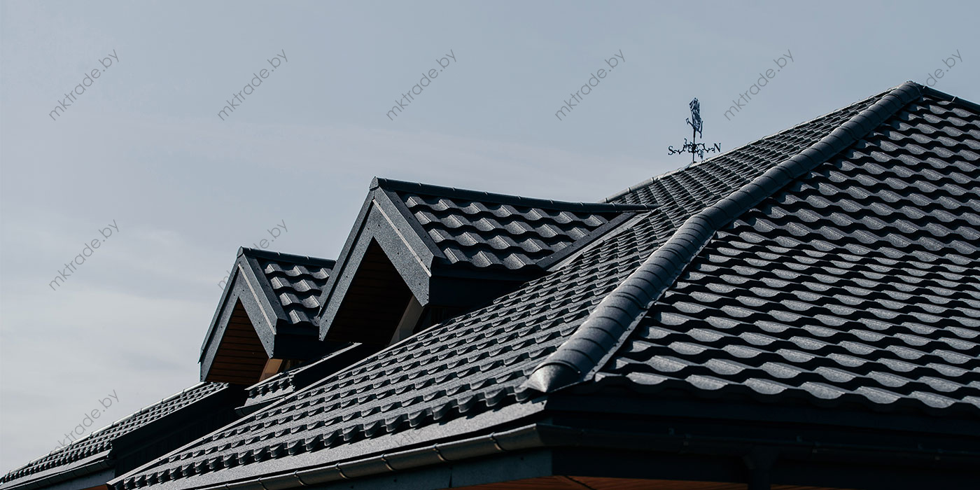 Металлочерепица НОРДО  ®, 7024 КВАРЦ (серый графит)