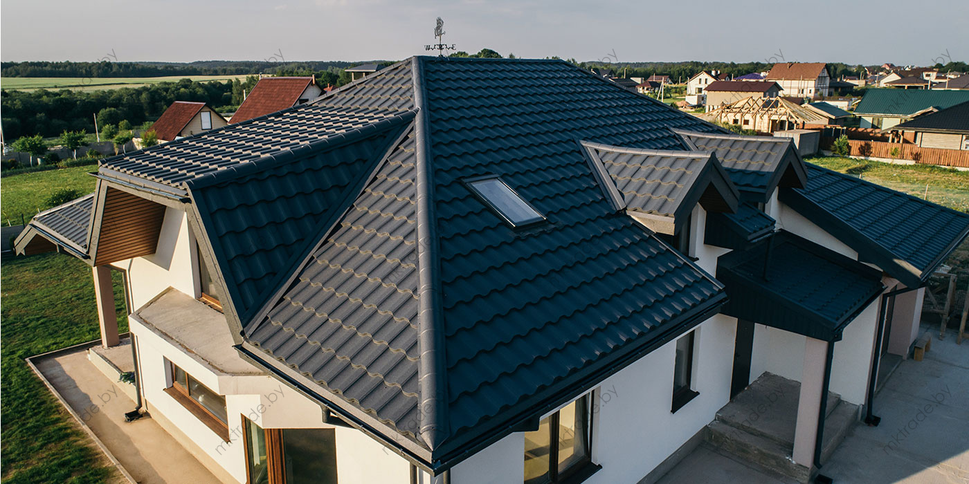 Металлочерепица НОРДО  ®, 7024 КВАРЦ (серый графит)