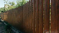 Штакетник металлический Европланка, Тёмное дерево
