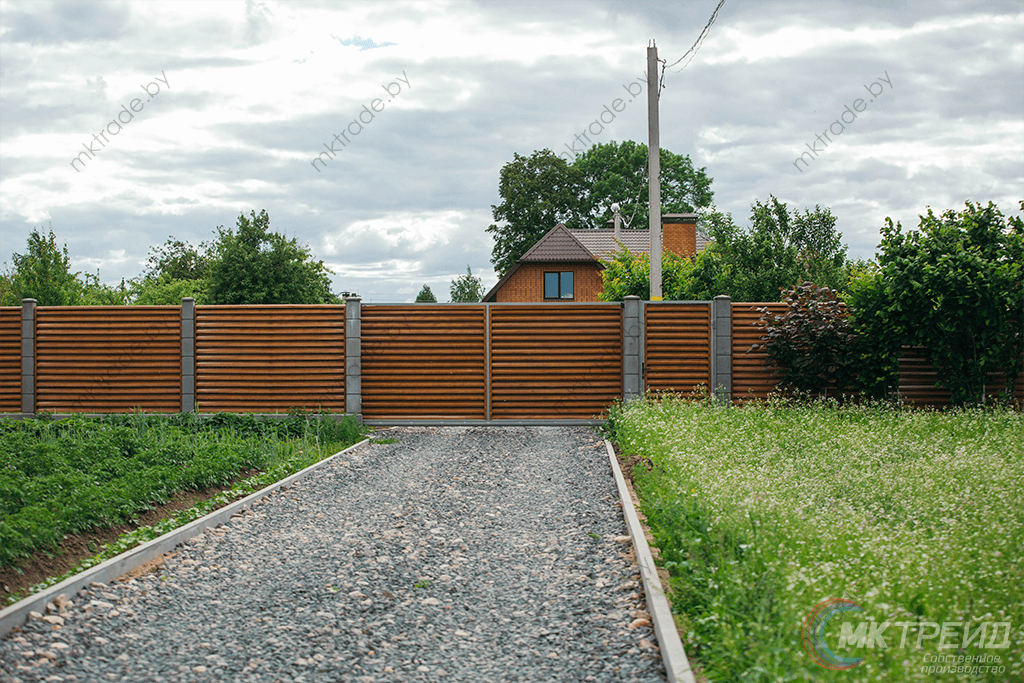 Забор-Жалюзи, Светлое дерево