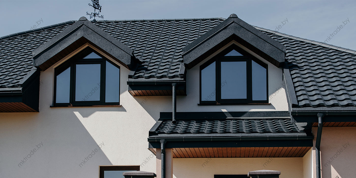 Металлочерепица НОРДО  ®, 7024 КВАРЦ (серый графит)