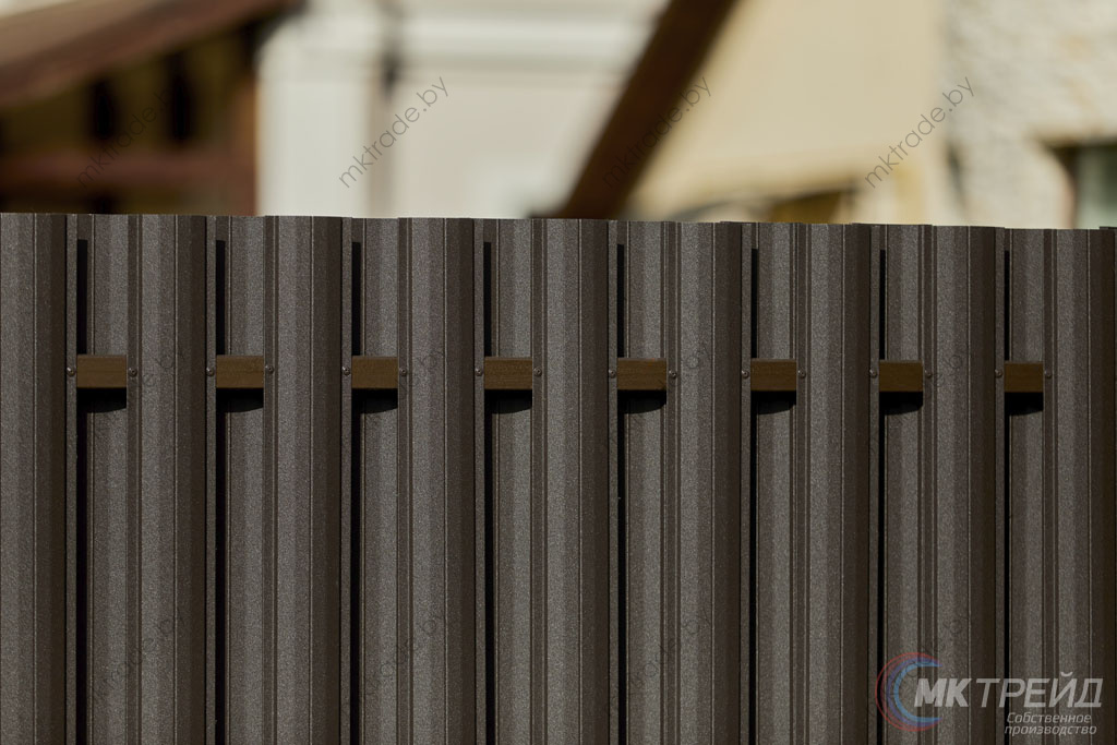 Штакетник металлический РУБИН, 8019 МАТ