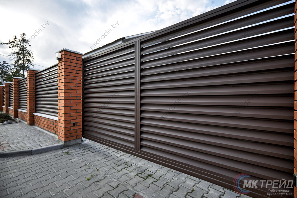 Забор-Жалюзи, цвет 8017 (шоколадно-коричневый), МАТ