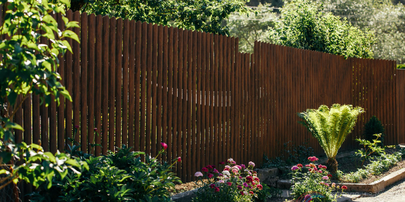 Штакетник металлический Европланка, Тёмное дерево