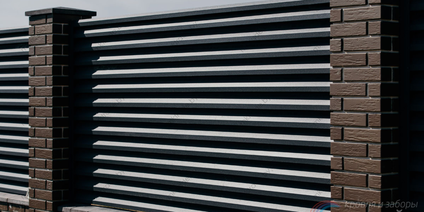 Забор-Жалюзи, цвет RAL 7024 (серый графит) МАТ