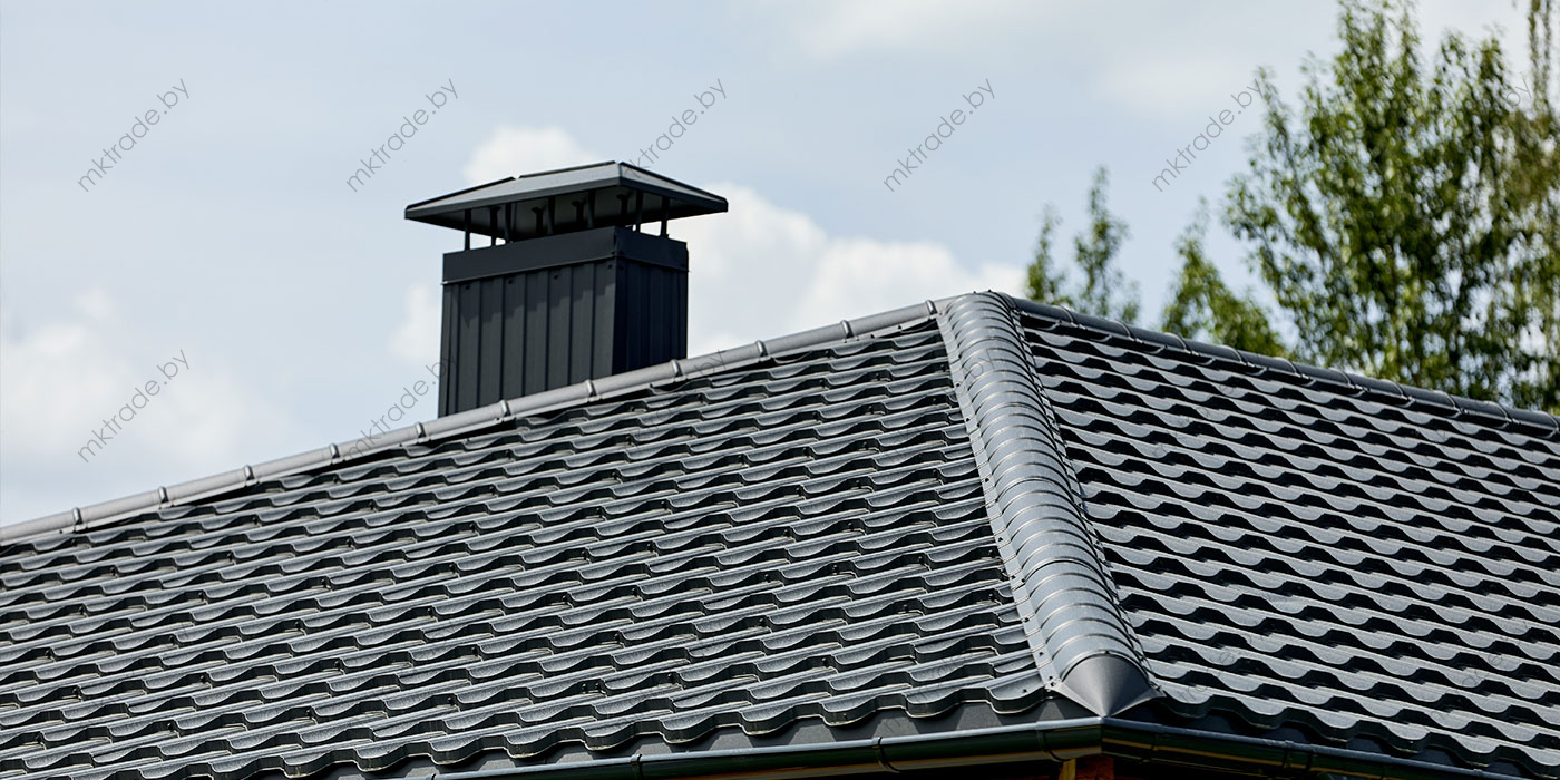 Металлочерепица Германо в сером оттенке ExtraMatt