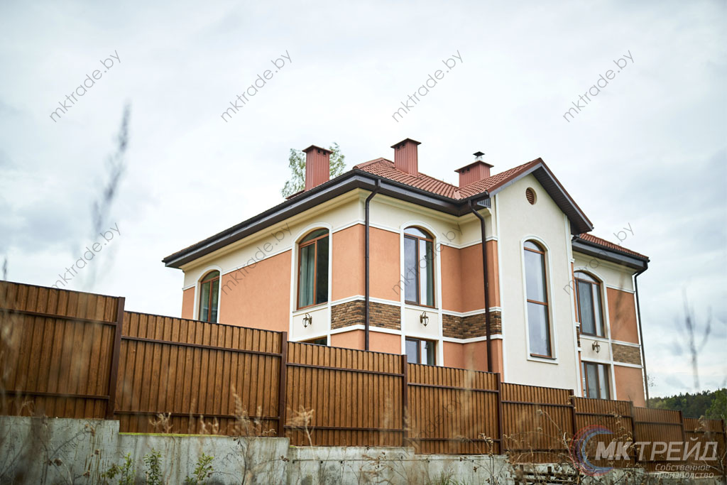 Профнастил МП20 «под дерево» Золотой Дуб двухсторонний