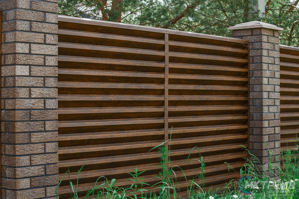 Забор-Жалюзи, Тёмное дерево