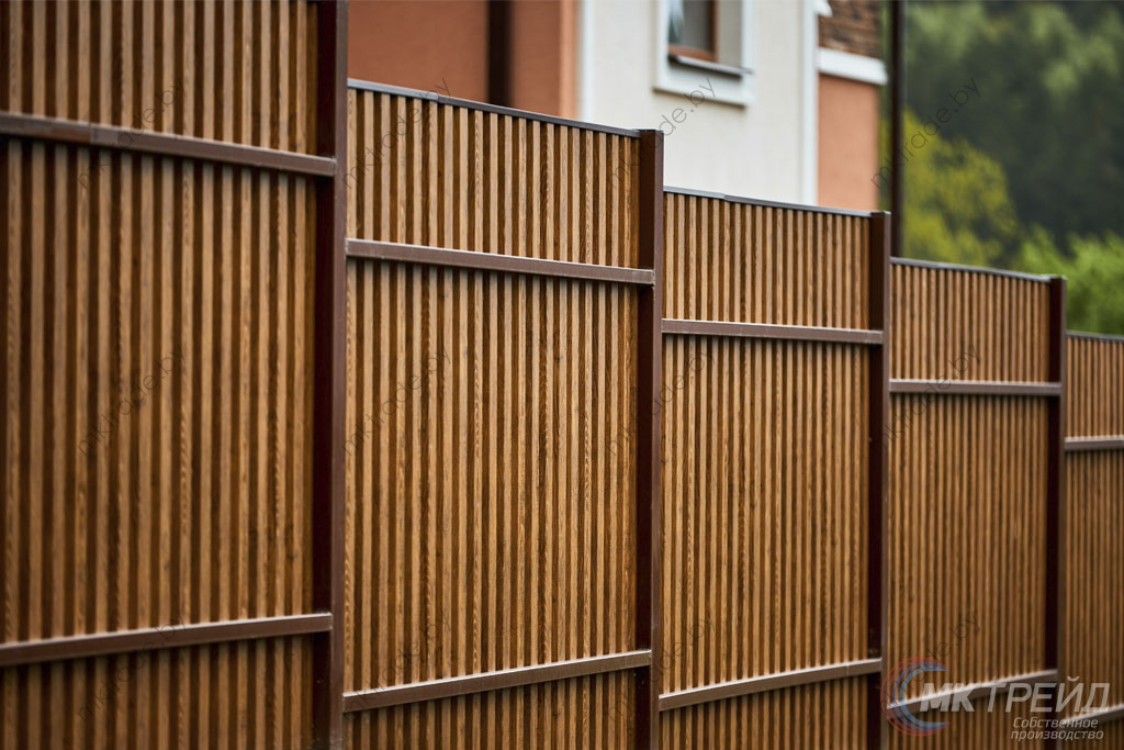 Профнастил МП20 «под дерево» Золотой Дуб двухсторонний