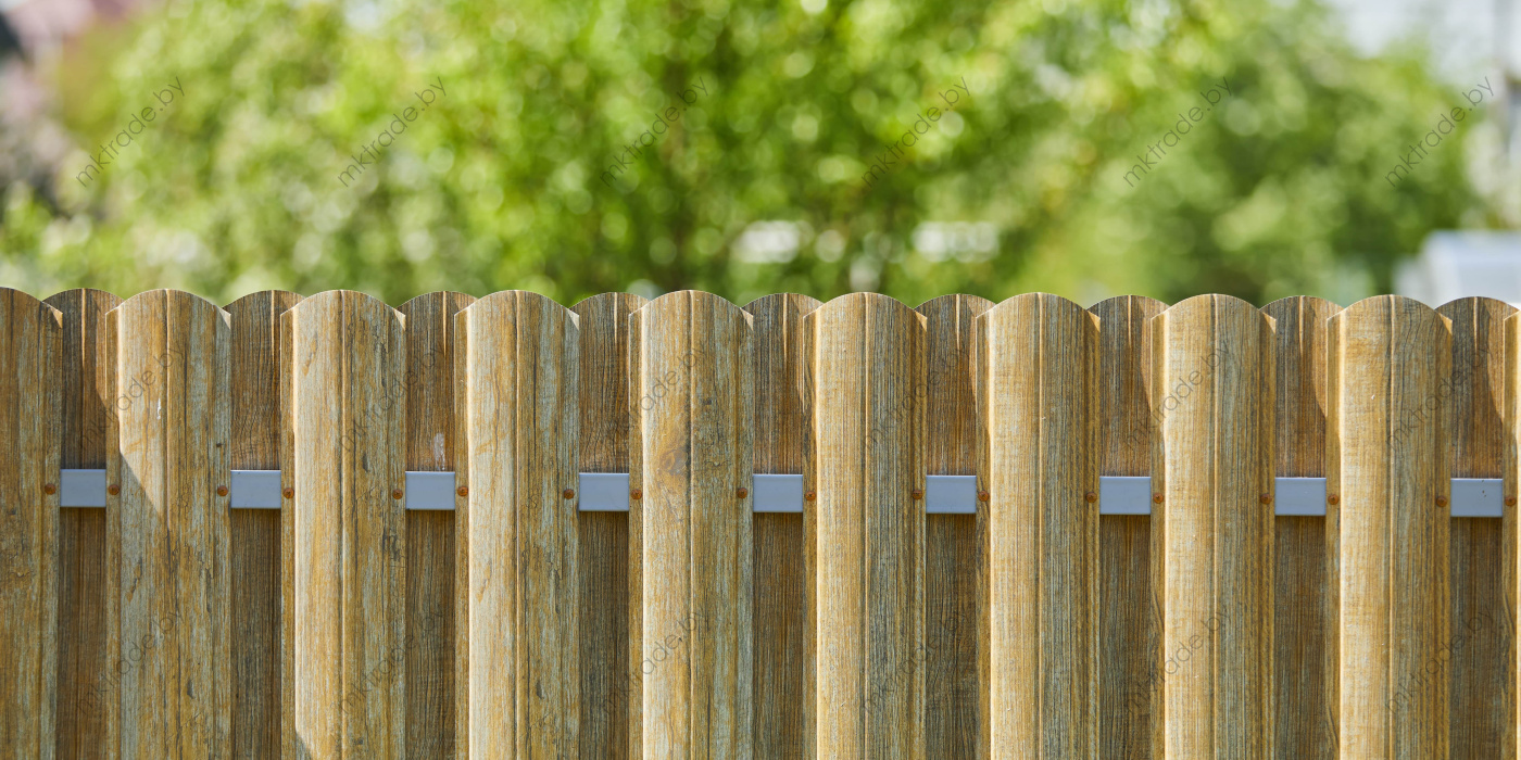 Штакетник металлический Европланка, Античный дуб золотой