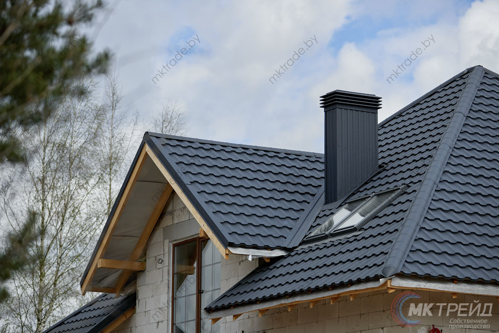 Металлочерепица Германо, 7024 КВАРЦ