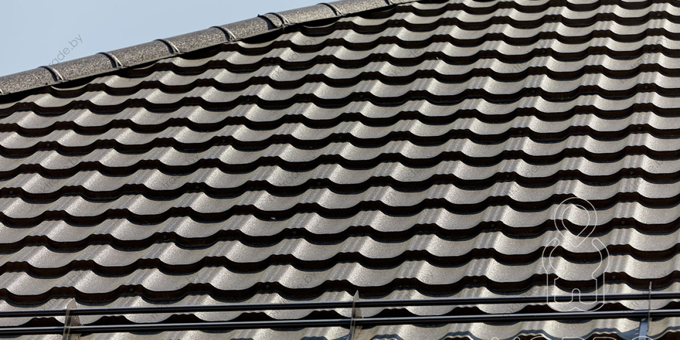 Металлочерепица Германо 8019 КВАРЦ