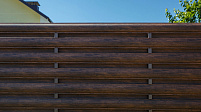 Штакетник металлический Европланка горизонт., Тёмное дерево