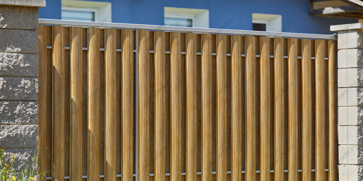 Штакетник металлический Европланка, Античный дуб золотой