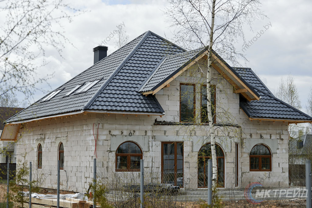 Металлочерепица Германо, 7024 КВАРЦ