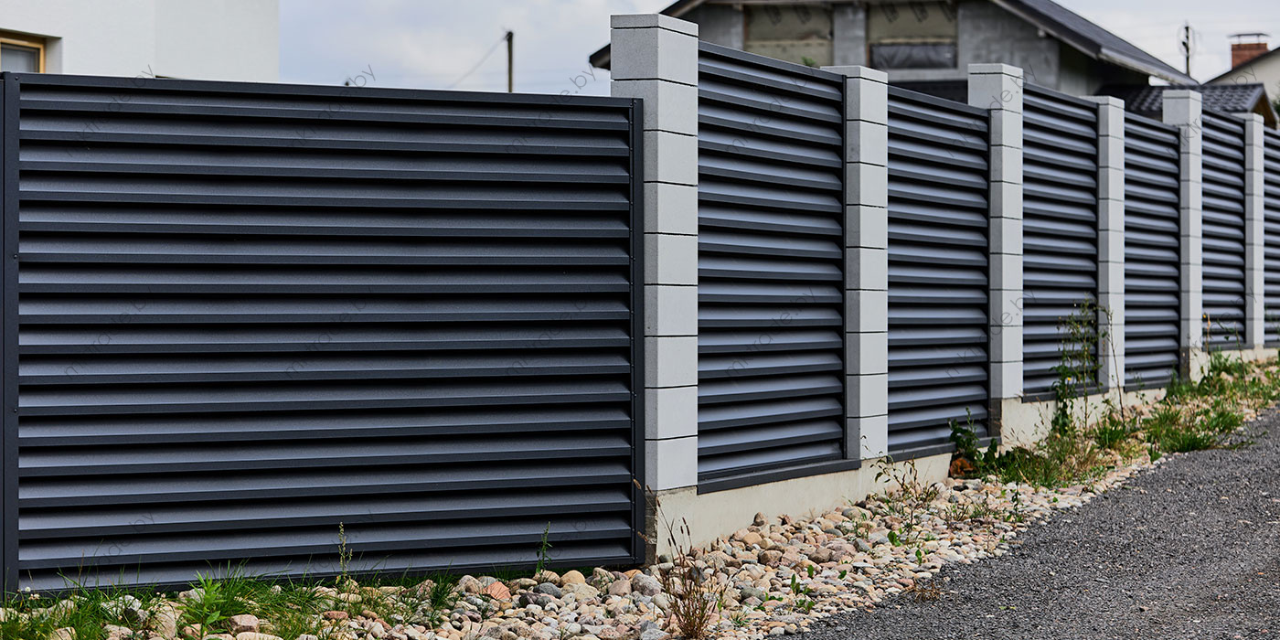 Забор-жалюзи Ultra, RAL 7024 МАТ