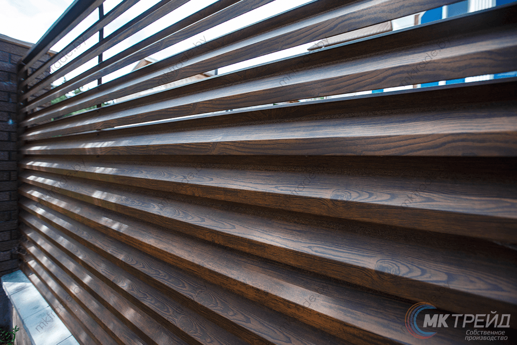 Забор-Жалюзи, Тёмное дерево