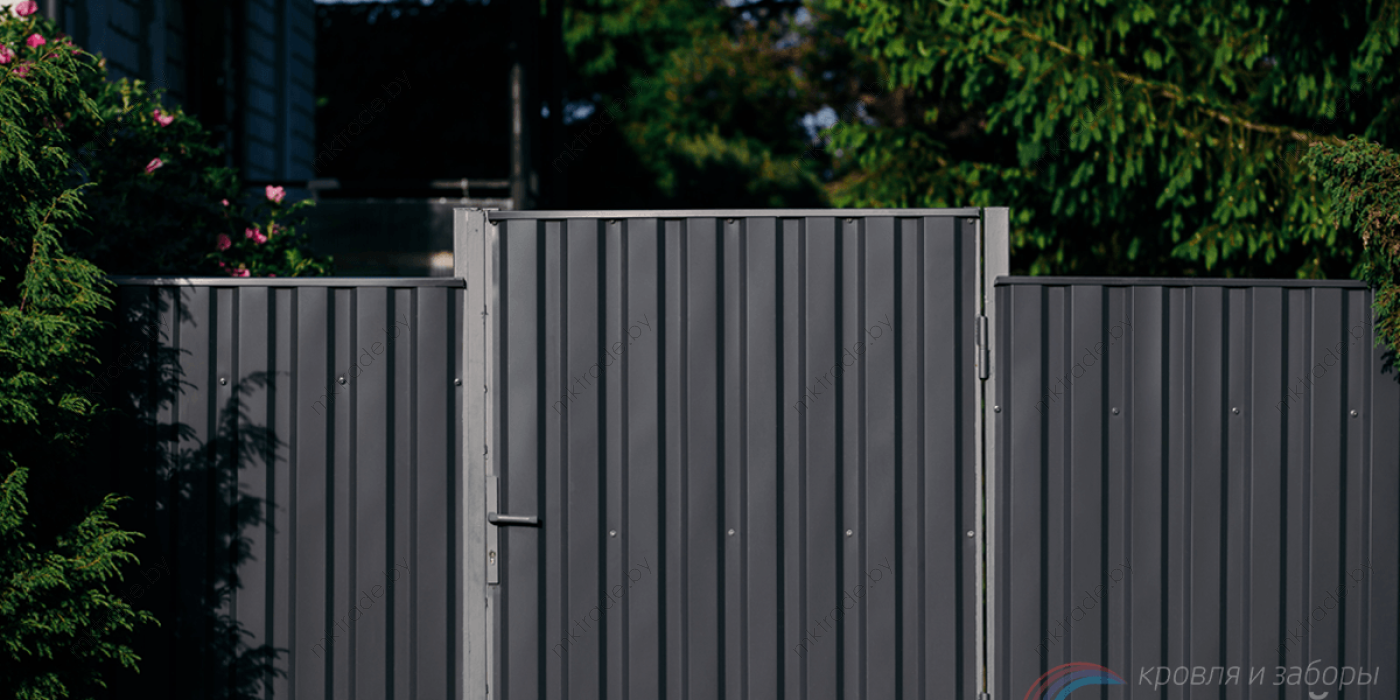 Профнастил МП20, цвет 7024 (серый графит) ГЛЯНЕЦ