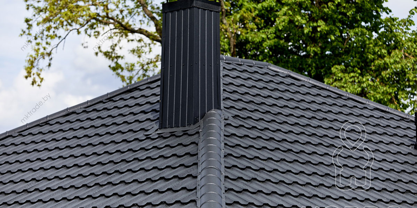 Металлочерепица Германо 9005 КВАРЦ