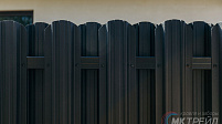 Штакетник металлический Трапеция-усиленный, цвет 9005 (чёрный), МАТ