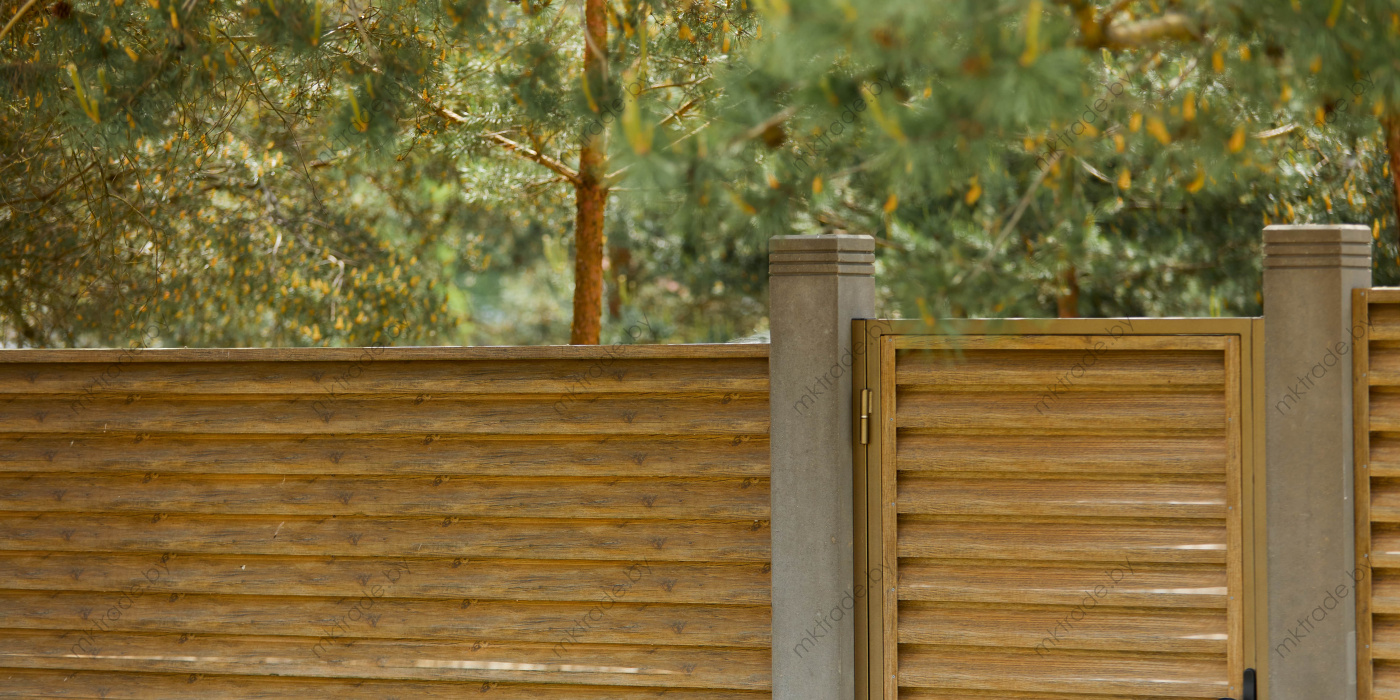 Забор-Жалюзи  Античный дуб Золотой