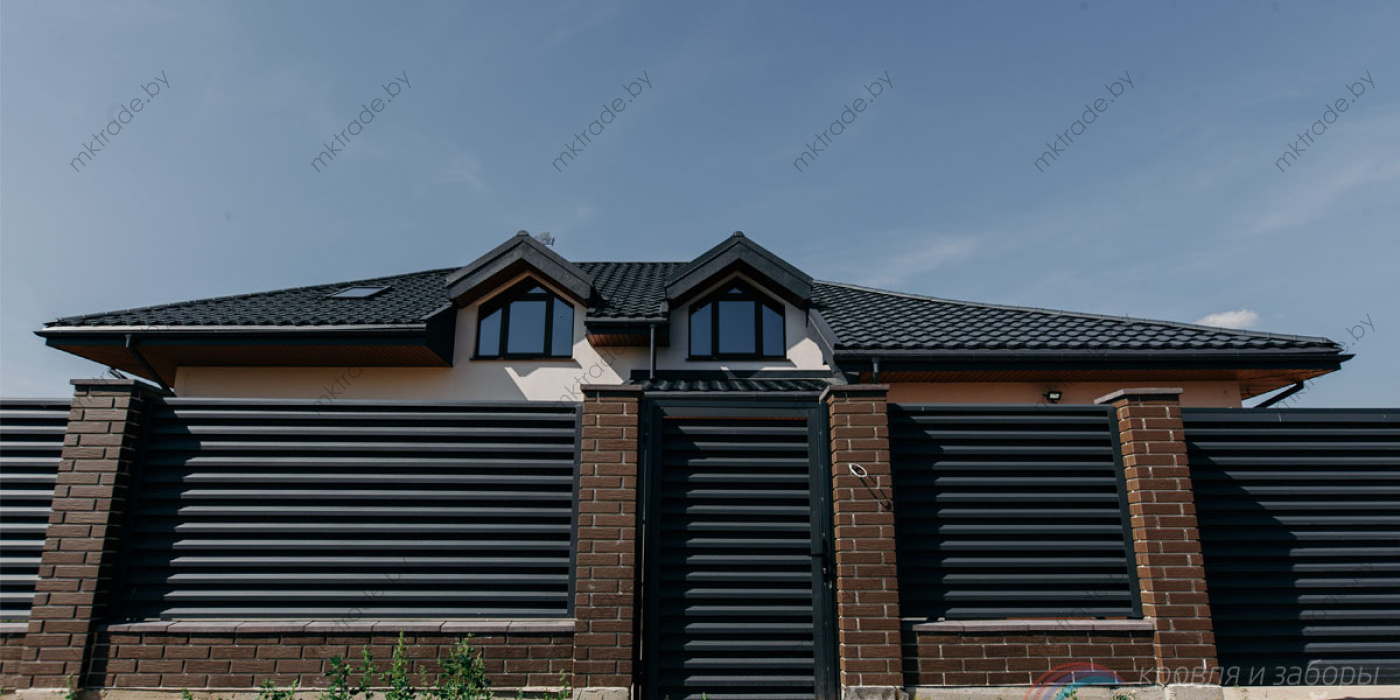 Забор-Жалюзи, цвет RAL 7024 (серый графит) МАТ