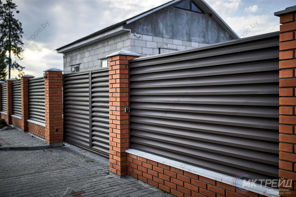 Забор-Жалюзи, цвет 8017 (шоколадно-коричневый), МАТ