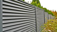 Забор-жалюзи Alfa а матовом покрытии цвет RAL 7016