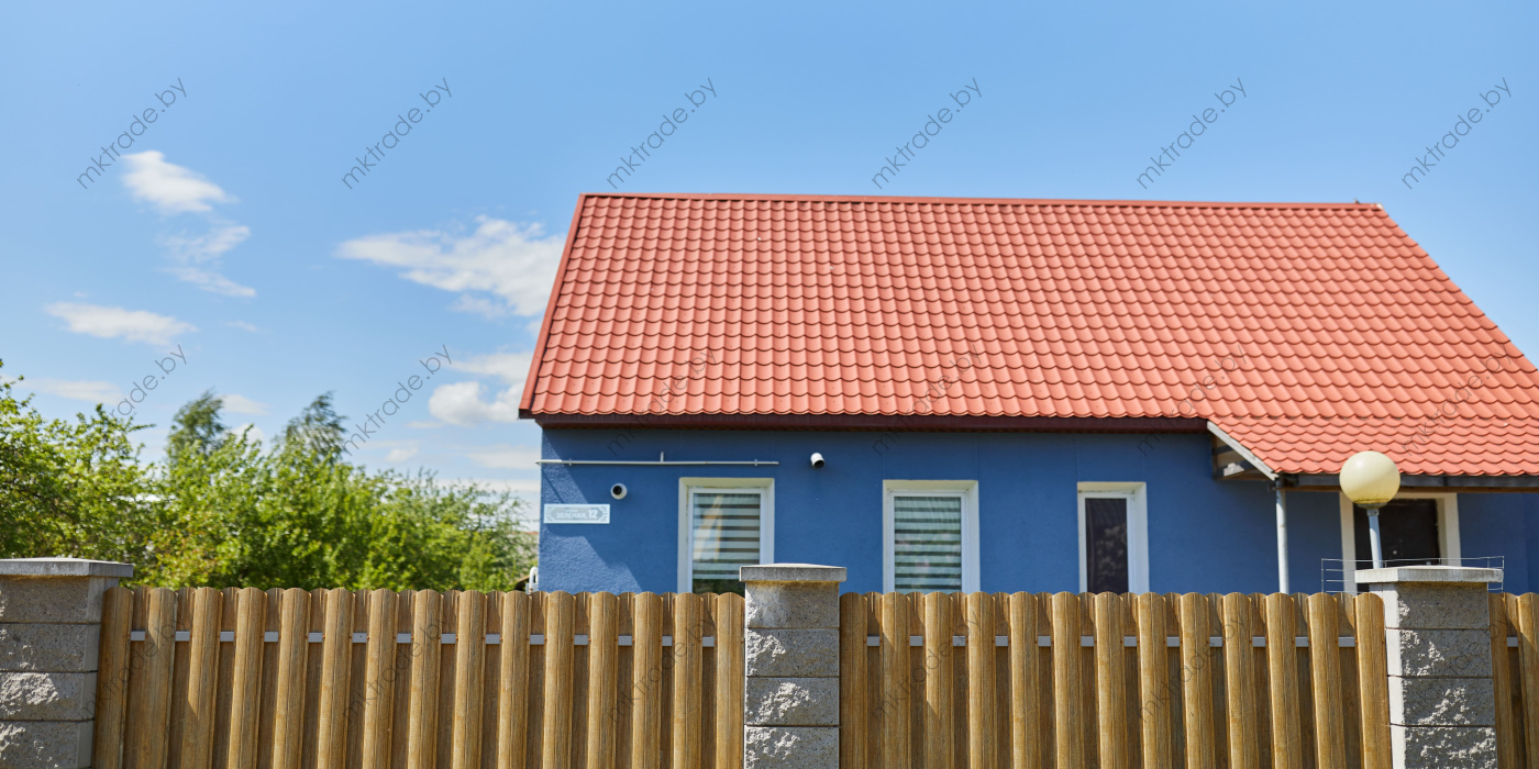 Штакетник металлический Европланка, Античный дуб золотой