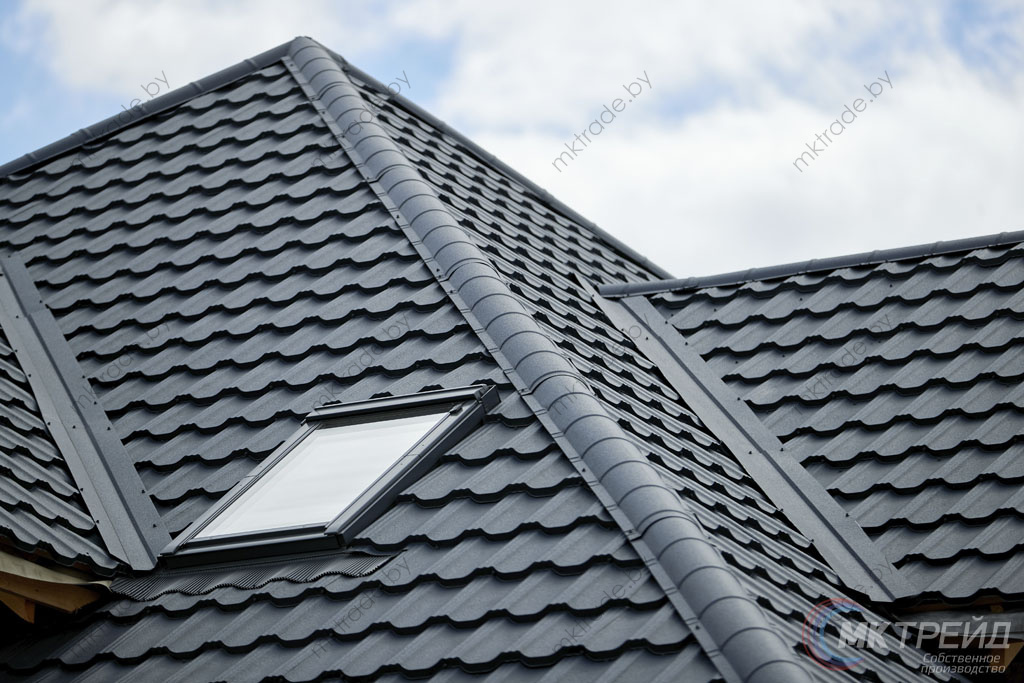 Металлочерепица Германо, 7024 КВАРЦ