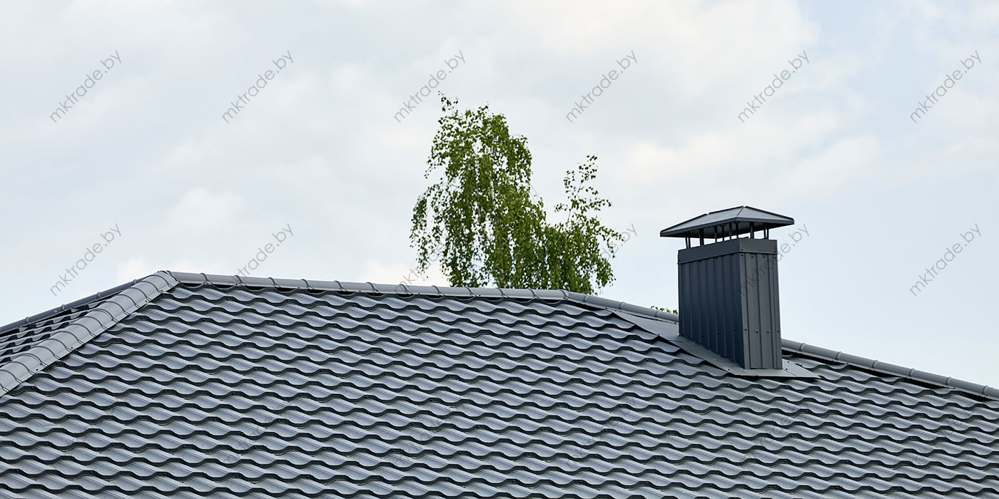 Металлочерепица Германо в сером оттенке ExtraMatt