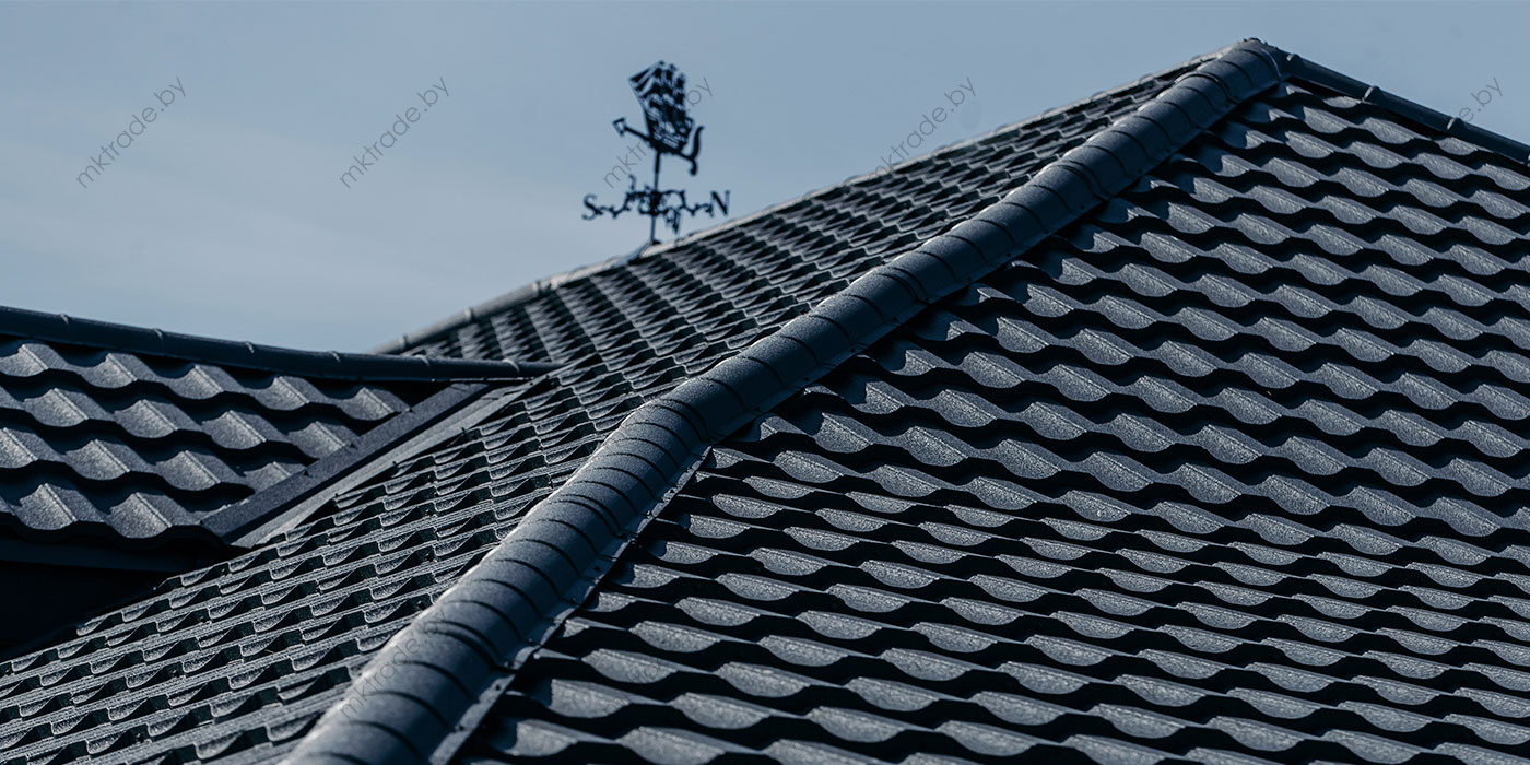 Металлочерепица НОРДО  ®, 7024 КВАРЦ (серый графит)