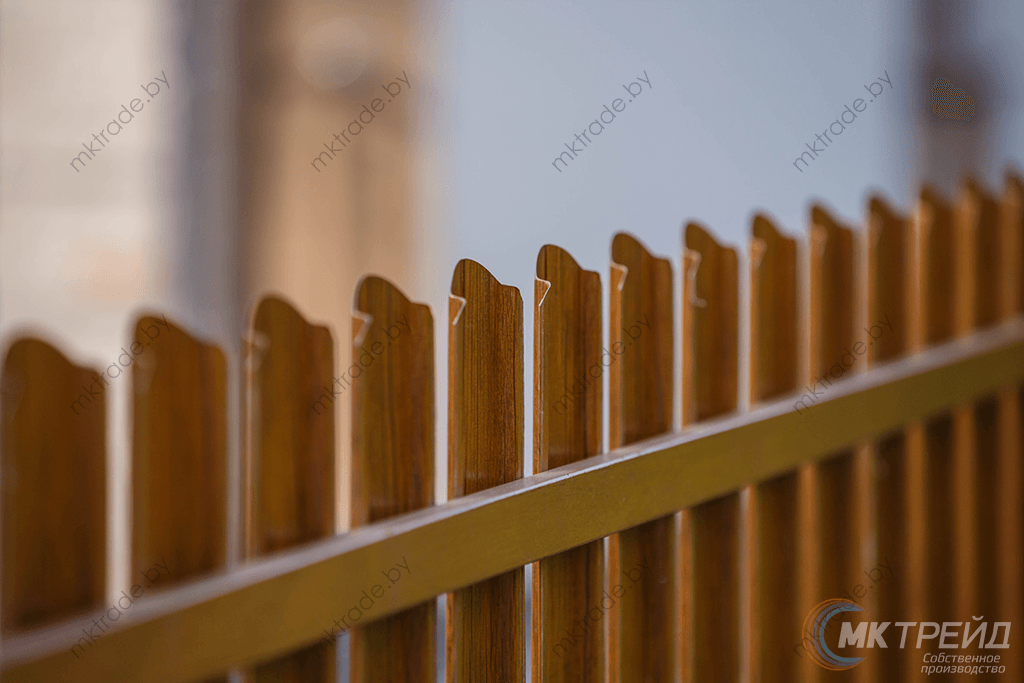 Штакетник металлический Европланка, Светлое дерево