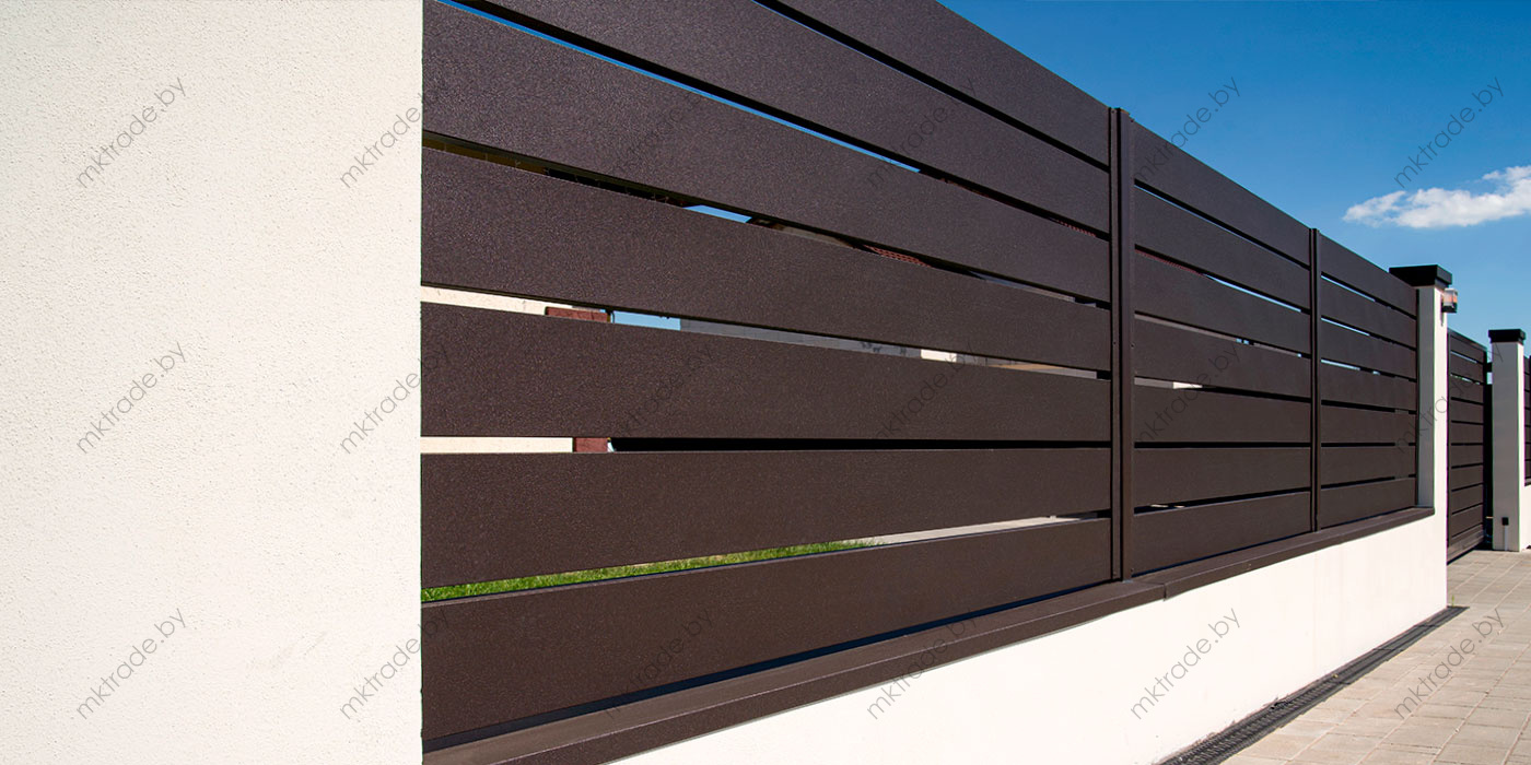 Забор Ранчо Classic 180 мм, RAL 8019 МАТ