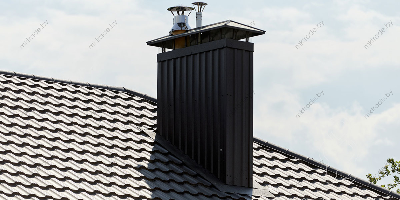 Металлочерепица Германо 8019 КВАРЦ