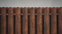 Штакетник металлический Европланка, Тёмное дерево (шахматка)