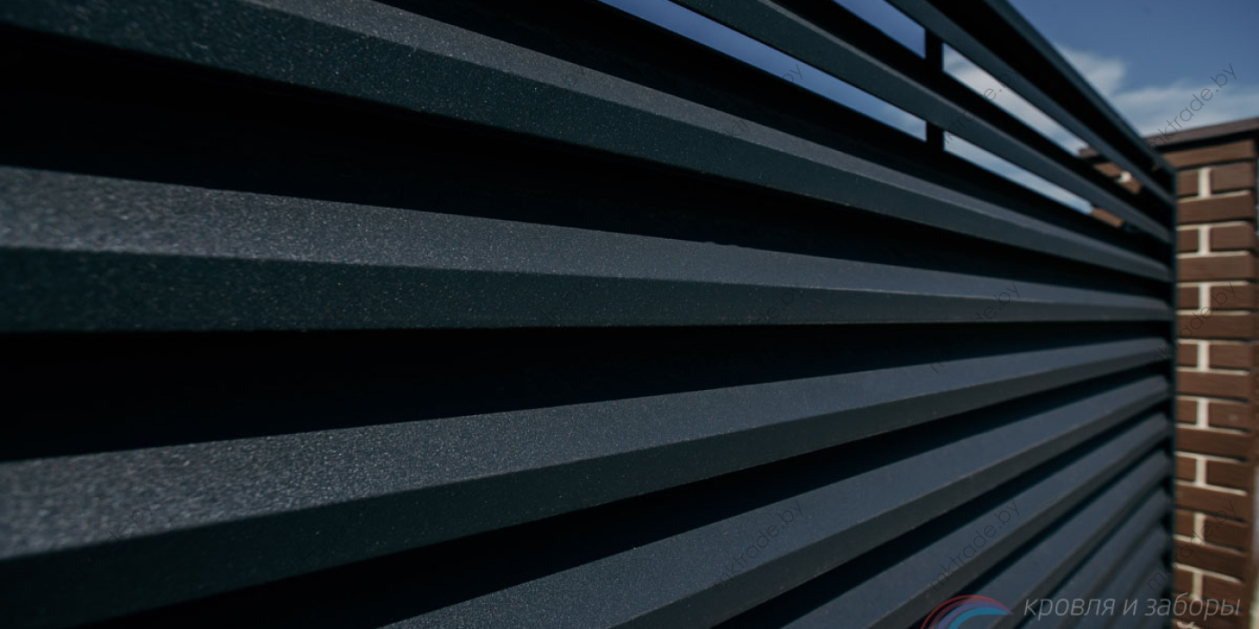 Забор-Жалюзи, цвет RAL 7024 (серый графит) МАТ