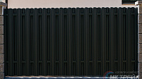 Штакетник металлический Трапеция-усиленный, цвет 9005 (чёрный), МАТ