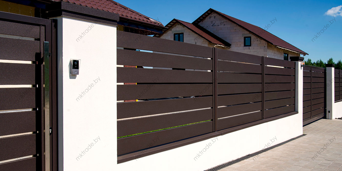 Забор Ранчо Classic 180 мм, RAL 8019 МАТ