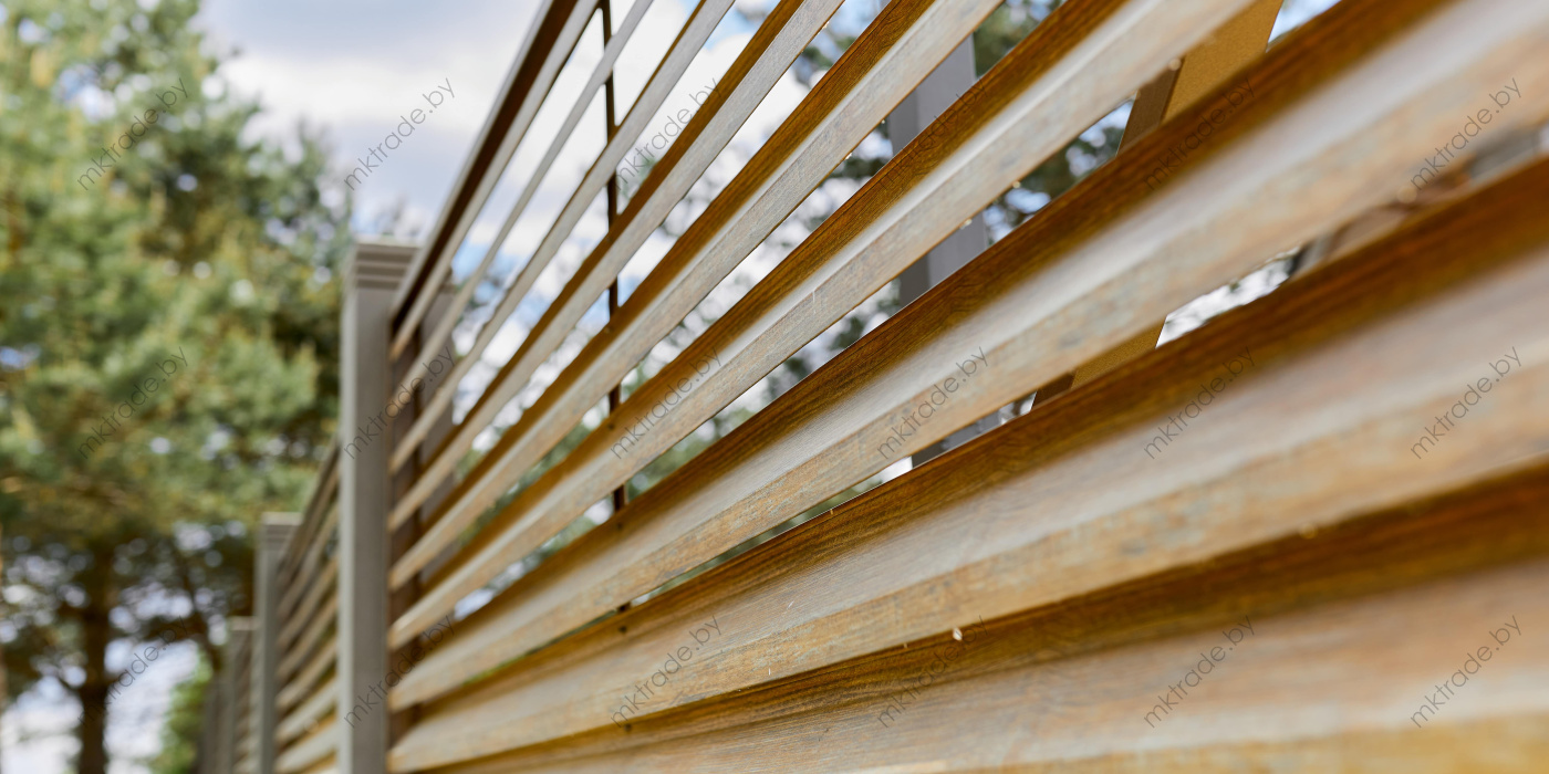 Забор-Жалюзи  Античный дуб Золотой