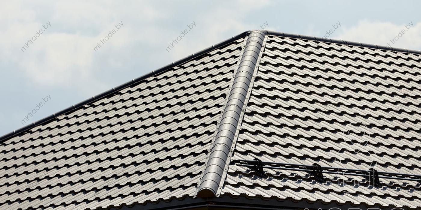 Металлочерепица Германо 8019 КВАРЦ