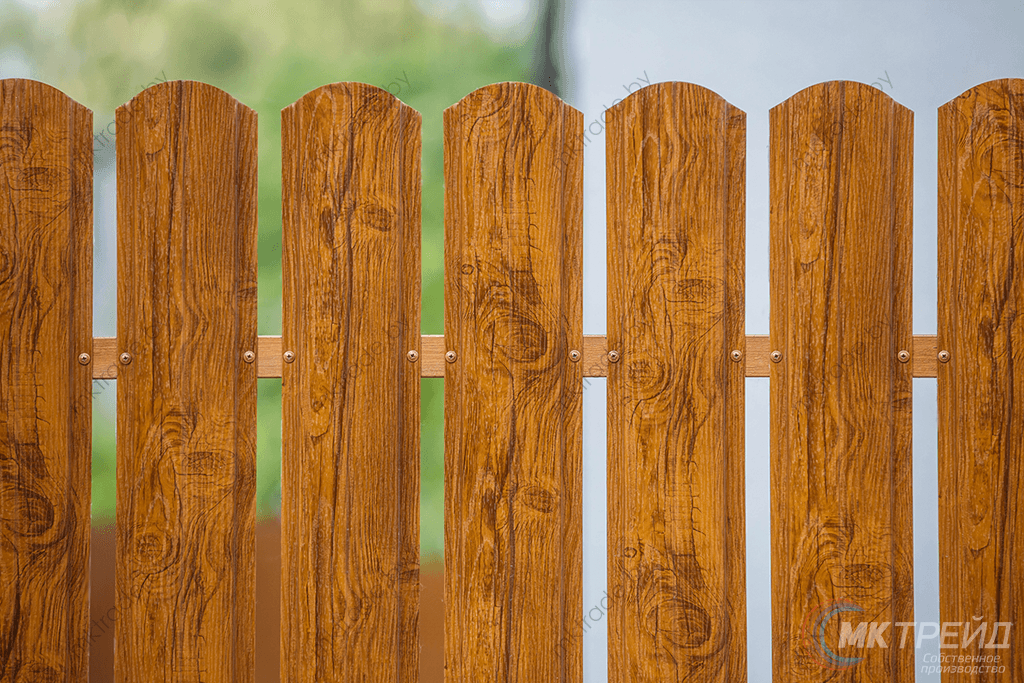 Штакетник металлический Европланка, Светлое дерево